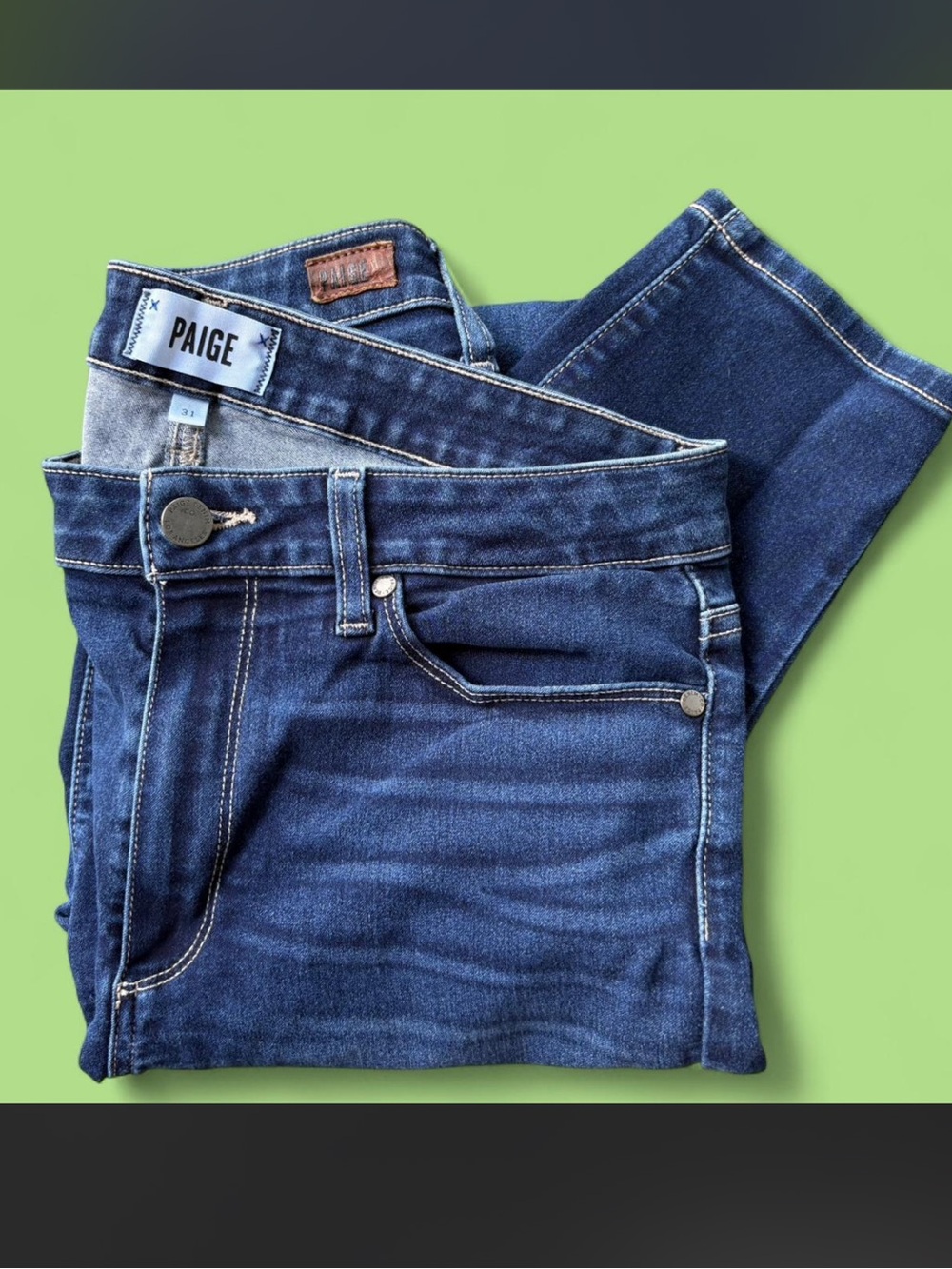 PAIGE Hoxton Ankle dark wash jeans